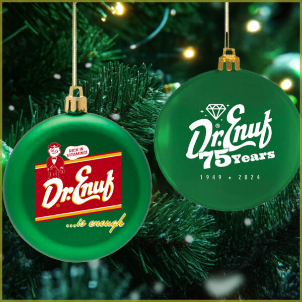 Dr. Enuf 75th Anniversary Ornament - Green Ornament