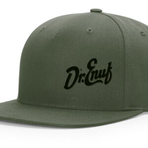 Dr. Enuf Flat Bill Hat - With Black Side Side Panel Stitching