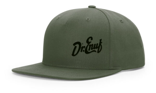 Dr. Enuf Flat Bill Hat - With Black Side Side Panel Stitching
