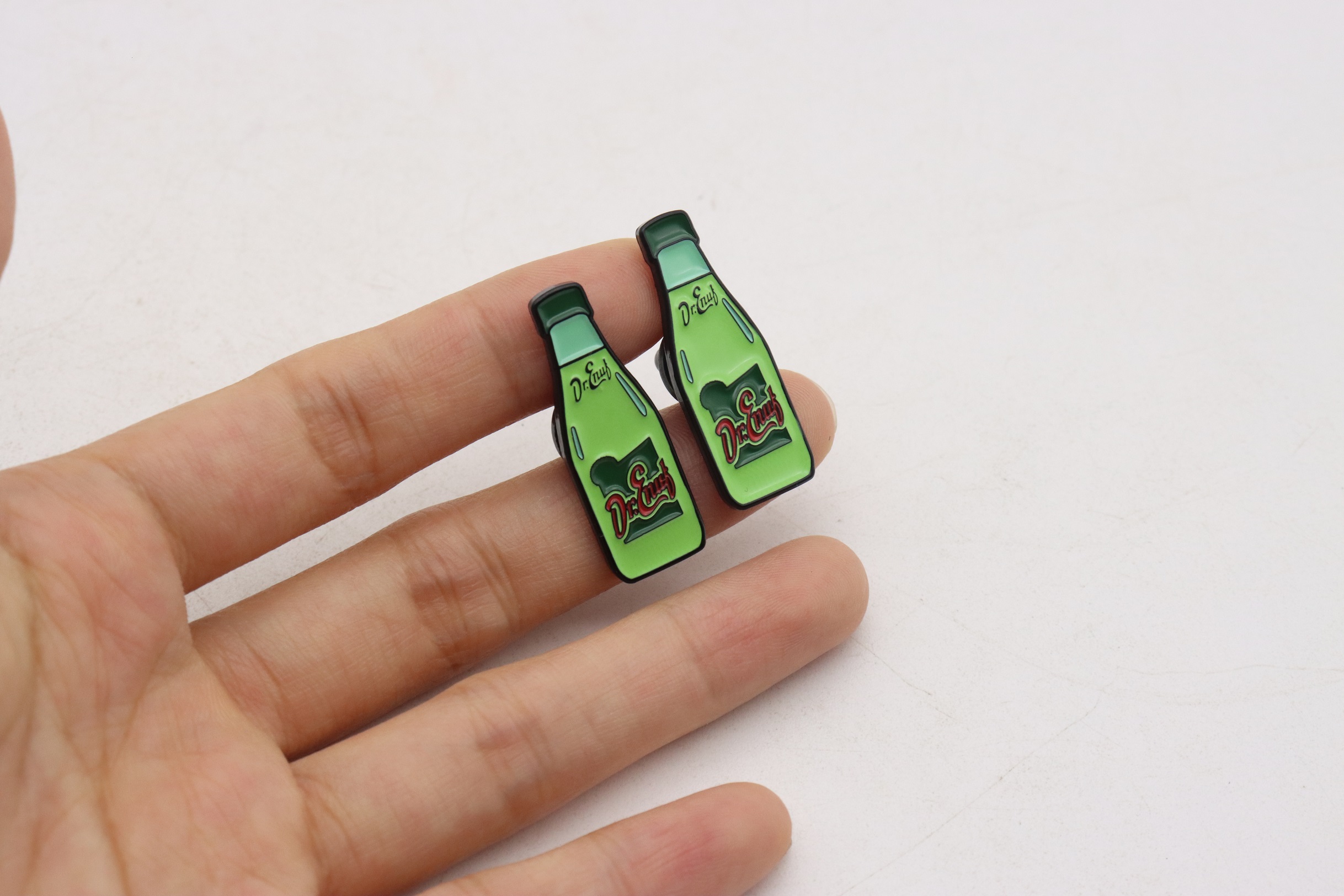 Miniature Dr. Enuf Bottle Enamel Pin - Image 2