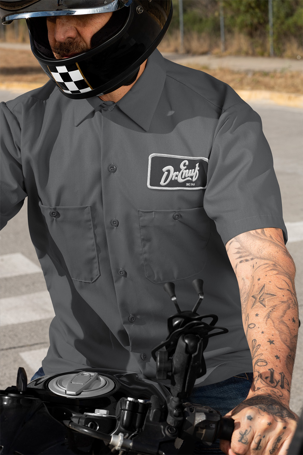 Dr. Enuf Garage Work Shirt with Patch - Image 2