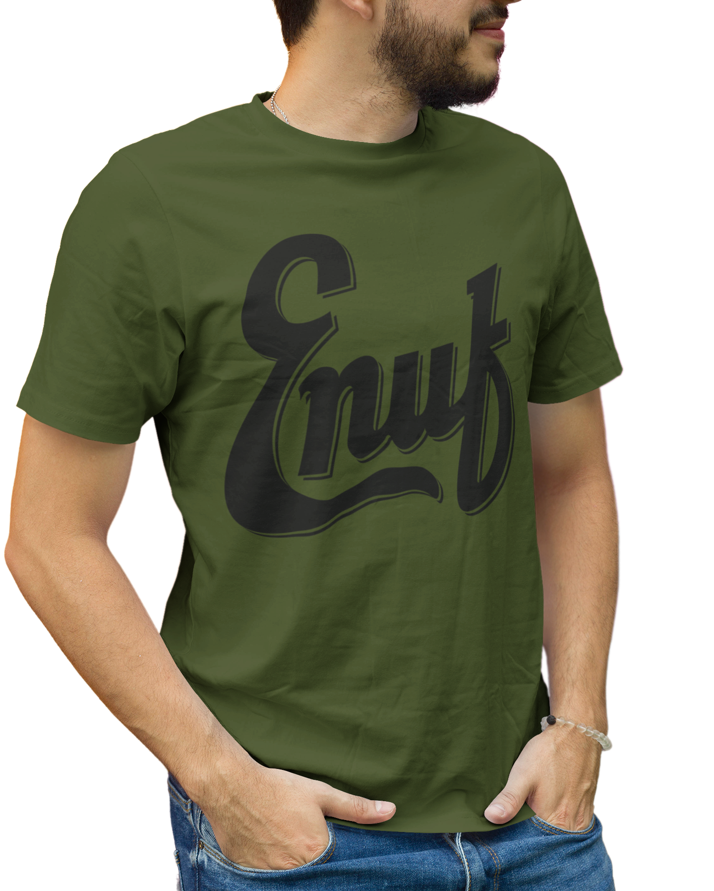Dr. Enuf Military Green “ENUF” T-Shirt