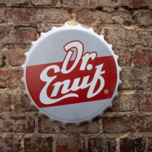 Dr. Enuf Retro Tin Bottle Cap Sign
