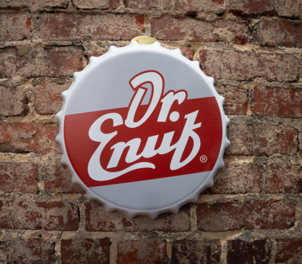 Dr. Enuf Retro Tin Bottle Cap Sign