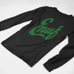 Dr. Enuf Large Enuf Black and Green Long Sleeve Tee