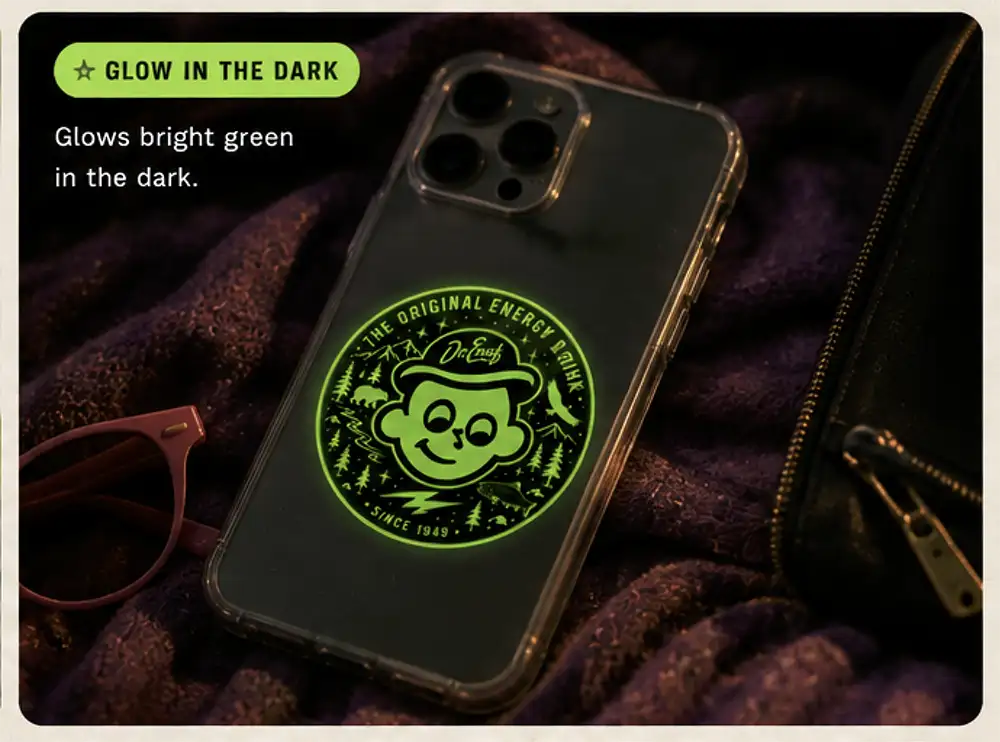 Dr. Enuf Glow In the Dark Stickers