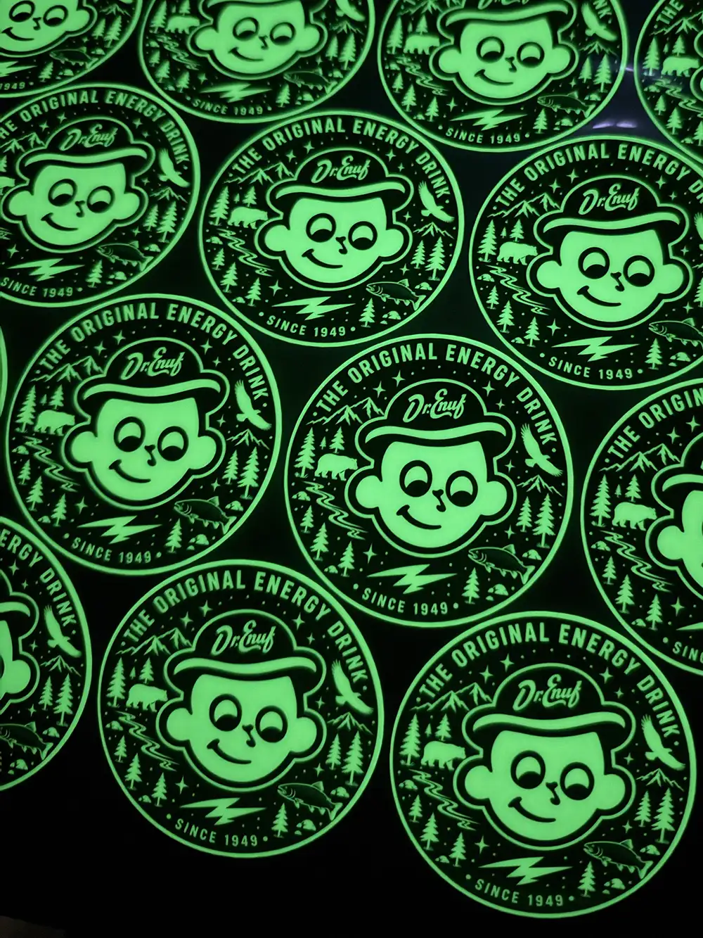 New! Dr. Enuf Glow In The Dark Stickers - Image 2